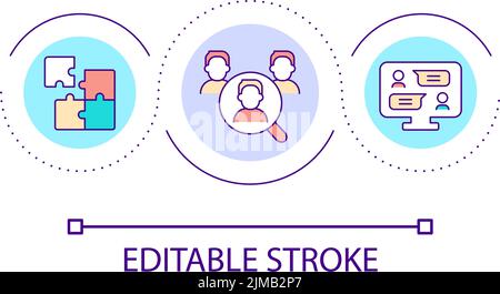 Human resources loop concept icon Stock Vector