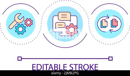 Communication technology loop concept icon Stock Vector