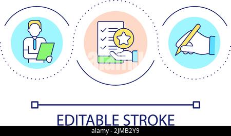 Task management loop concept icon Stock Vector