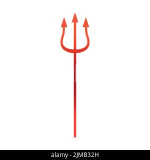 Trishula trident vector illustration. Trishula weapon of Lord Shiva. Isolated on white background Stock Vector