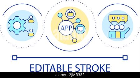 Customer engagement platform loop concept icon Stock Vector