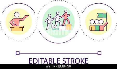 Leadership loop concept icon Stock Vector