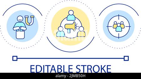 Promotional campaign loop concept icon Stock Vector