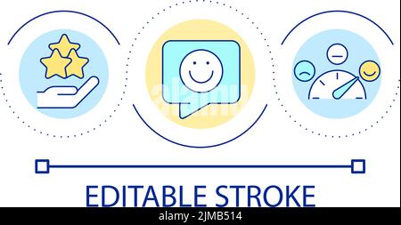 Positive feedback loop concept icon Stock Vector