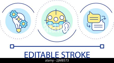 Listen and develop loop concept icon Stock Vector