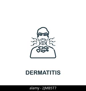Dermatitis icon. Monochrome simple Allergy icon for templates, web design and infographics Stock Vector