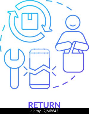 Supply chain management blue gradient concept icon Stock Vector Image ...