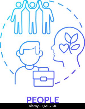 People blue gradient concept icon Stock Vector