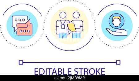 Choose candidate for vacancy loop concept icon Stock Vector