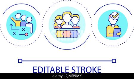 Teambuilding loop concept icon Stock Vector