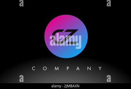 CZ Letter Logo Design inside a Black Circle. Creative Lettering Logo ...