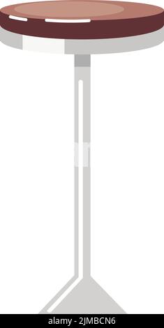 High bar stool semi flat color vector object Stock Vector