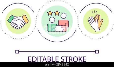 Business collaboration loop concept icon Stock Vector