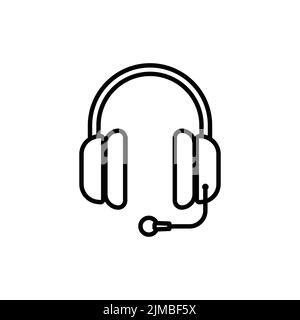 Headphone icon. Icon related to electronic, technology. line icon style. Simple design editable Stock Vector