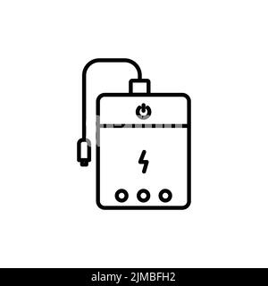 Power bank icon, battery. Icon related to electronic, technology. line icon style. Simple design editable Stock Vector