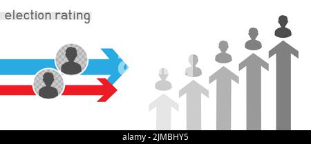 election infographics with people sign symbol set Stock Vector