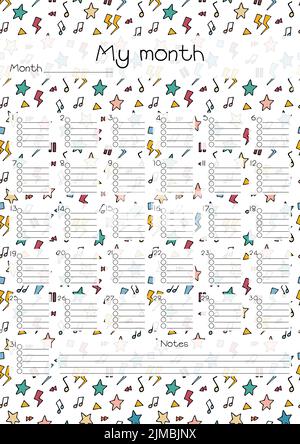 Month task minimalist planner page design Stock Vector Image & Art - Alamy
