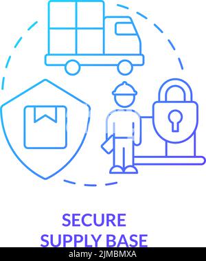 Supply chain management blue gradient concept icon Stock Vector Image ...