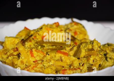 Kerala Special Traditional Vegetable Mixed Dish Avial In White Pot Stock Photo