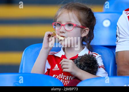 London, UK. 5th August 2022;  Selhurst Park, Crystal Palace, London, England;  Premier League football, Crystal Palace versus Arsenal:  Arsenal fans Credit: Action Plus Sports Images/Alamy Live News Stock Photo