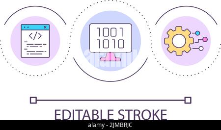 Writing code loop concept icon Stock Vector
