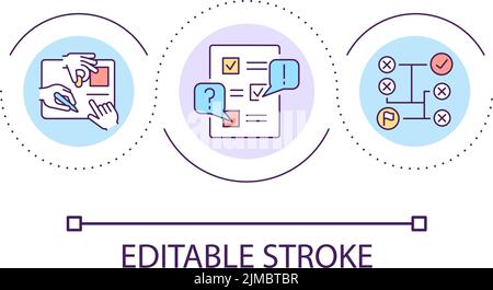 Business planning loop concept icon Stock Vector