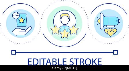 Customer satisfaction rating loop concept icon Stock Vector