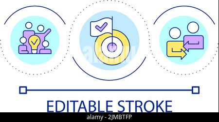 Target audience loop concept icon Stock Vector