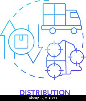 Supply chain management blue gradient concept icon Stock Vector Image ...