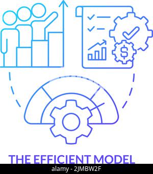 Efficient model blue gradient concept icon Stock Vector