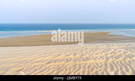 qatar adventurous place khor al udeid ,sea line beach. Stock Photo