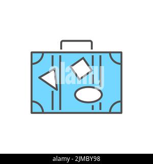 Suitcase Related Vector Line Icon. Stock Vector