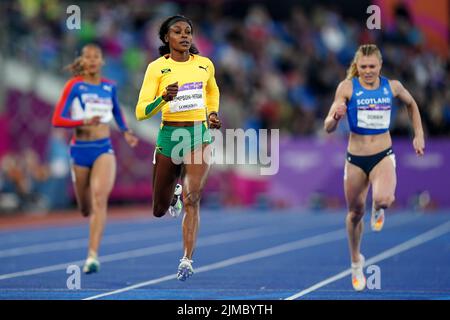 Jamaica’s Elaine Thompson-Herah wins the Women’s 200m Semi Final 3 at Alexander Stadium on day eight of the 2022 Commonwealth Games in Birmingham. Picture date: Friday August 5, 2022. Stock Photo