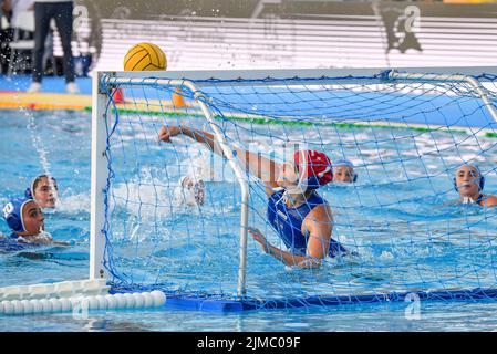 Sassari, Italy. 05th Aug, 2022. Waterpolo Sardinia Cup 2022 Italia - Israele Sassari, 05/08/2022 Foto Luigi Canu during Sardinia Cup Women - Italy vs Israel, Waterpolo Internationals in Sassari, Italy, August 05 2022 Credit: Independent Photo Agency/Alamy Live News Stock Photo