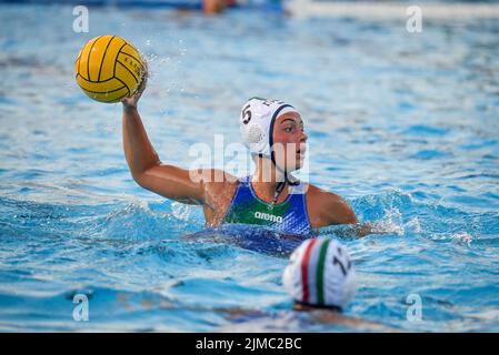 Sassari, Italy. 05th Aug, 2022. Waterpolo Sardinia Cup 2022 Italia - Israele Sassari, 05/08/2022 Foto Luigi Canu during Sardinia Cup Women - Italy vs Israel, Waterpolo Internationals in Sassari, Italy, August 05 2022 Credit: Independent Photo Agency/Alamy Live News Stock Photo