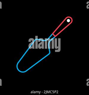 Cake and pie server utensil vector isolated on the black icon. Kitchen appliances. Graph symbol for cooking web site design, logo, app, UI Stock Vector