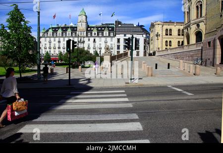 Grand Hotel, Luxury Hotel, Karl Johans Gate, Oslo, Norway, Europe Stock Photo