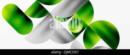 Circle geometric background. Metallic color shiny circles and round shapes. Vector Illustration For Wallpaper, Banner, Background, Card, Book Illustra Stock Vector