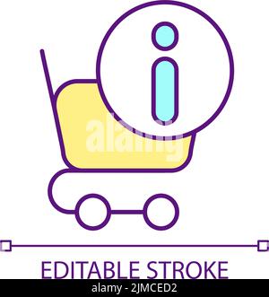 Information for customers RGB color icon Stock Vector