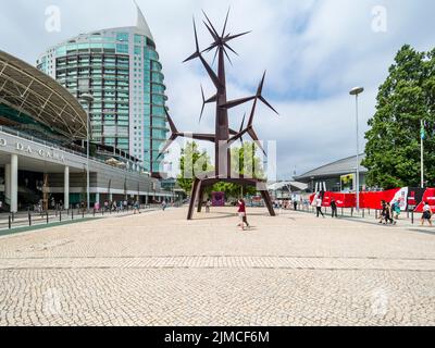 Centro Vasco da Gama shopping center at Oriente Station, Garo do Oriente, Lisbon, Portugal, Jul 2017 Stock Photo