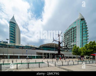 Centro Vasco da Gama shopping center at Oriente Station, Garo do Oriente, Lisbon, Portugal, Jul 2017 Stock Photo