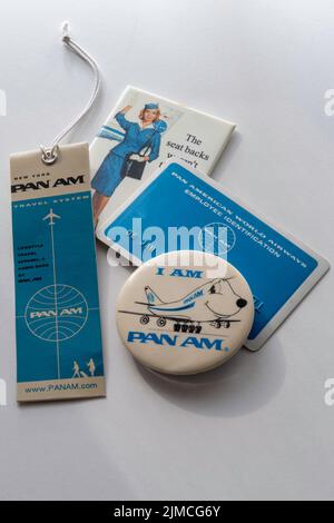 Vintage Pan American Airways Memorabilia, USA Stock Photo