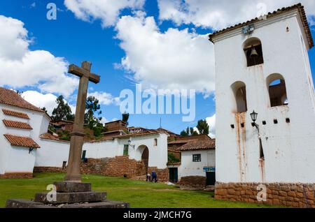 Old town of Chinchero, Urubamba, Peru Stock Photo