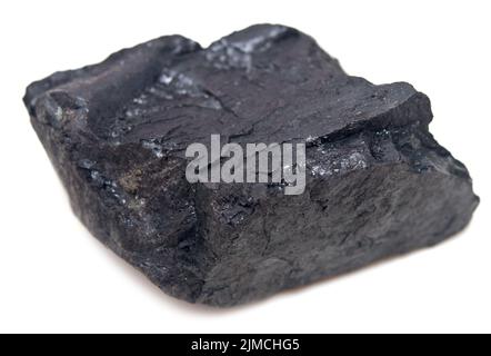 Coal on white Stock Photo