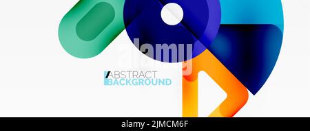 Creative geometric wallpaper. Circles, lines background. Business template for wallpaper, banner, background or landing Stock Vector