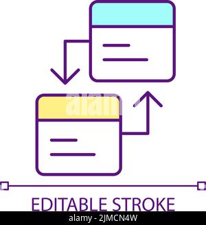Integration RGB color icon Stock Vector