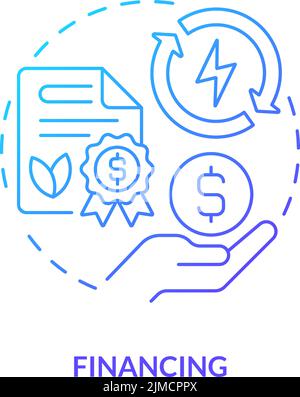 Financing blue gradient concept icon Stock Vector