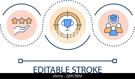 Business ranking loop concept icon Stock Vector