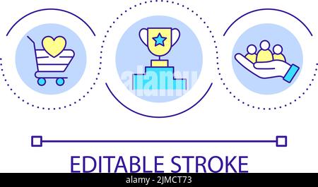 Successful commerce loop concept icon Stock Vector