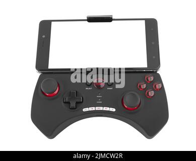 Video game controller isolated on white background Stock Photo